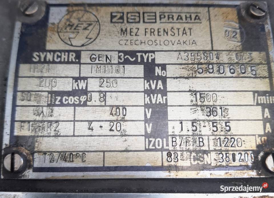 agregat prądotwórczy Pozostałe Bierzglinek
