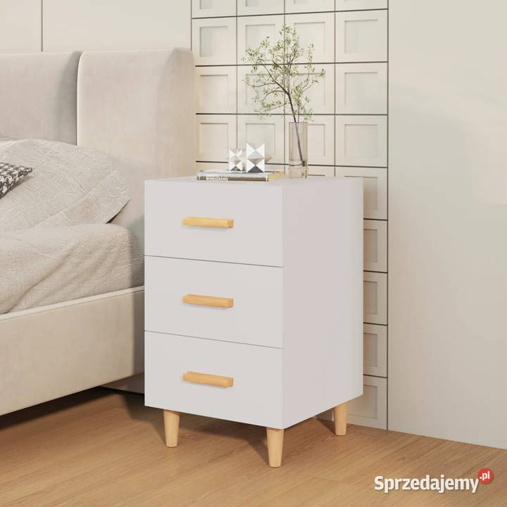 Szafka nocna biała 40x40x66 materiał Warszawa