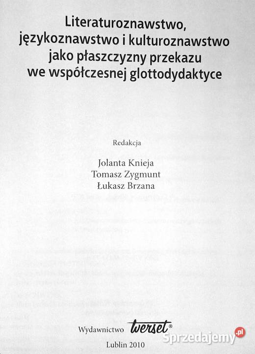 Literaturoznawstwo językoznawstwo i
