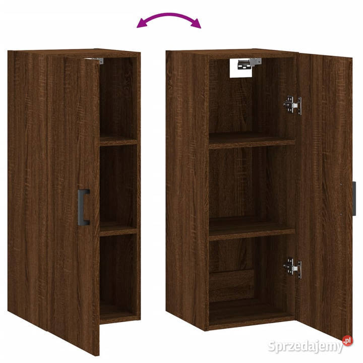 Szafka wisząca brązowy dąb 345x34x90 WM828859