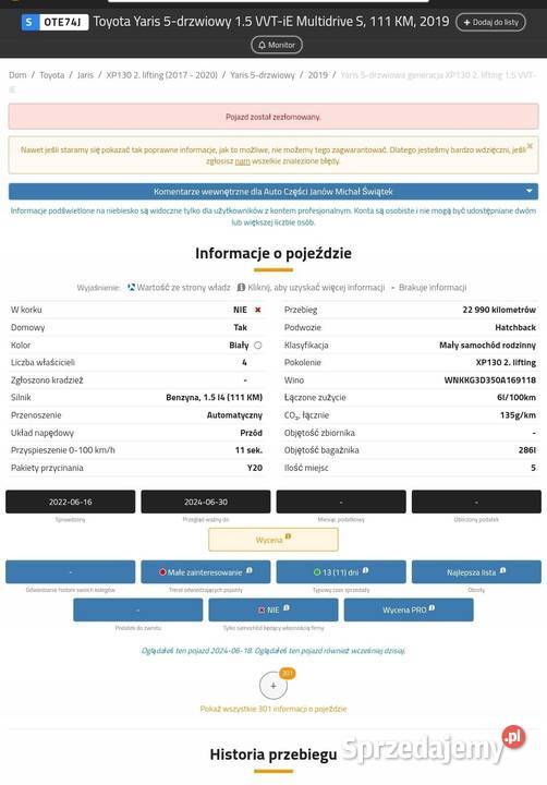 AUTOMATYCZNA SKRZYNIA BIEGÓW Toyota Yaris III 15 Rudka