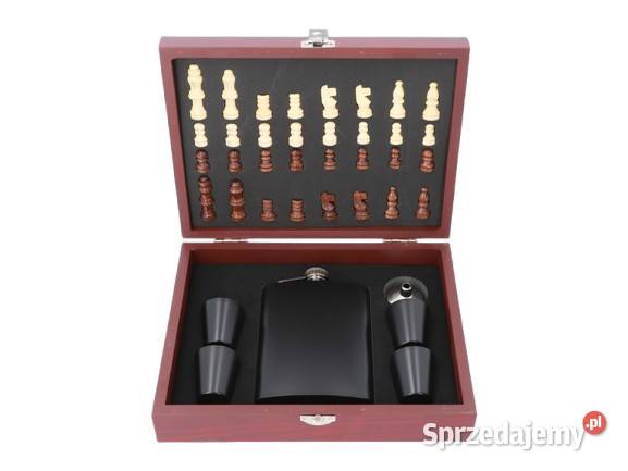 Zestaw Prezentowy Szachy Czarna Piersiówka 4 Pozostałe Ostrowy nad Okszą