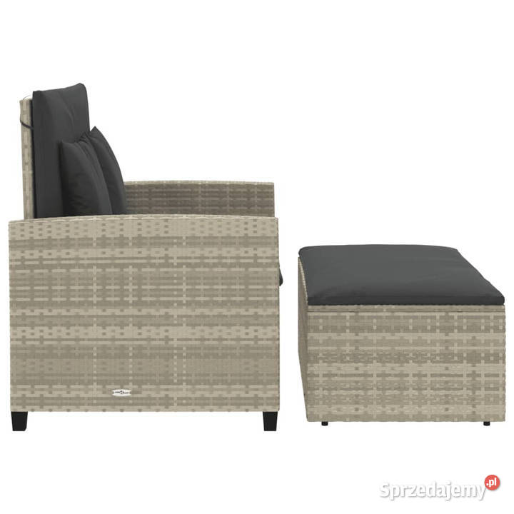 Sofa ogrodowa z poduszkami 2osobowa jasnoszara sprzedam