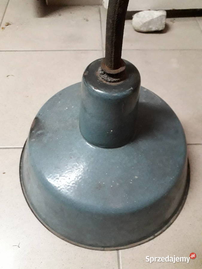 Loft lampa emaliowana ścienna Obs prl Warszawa