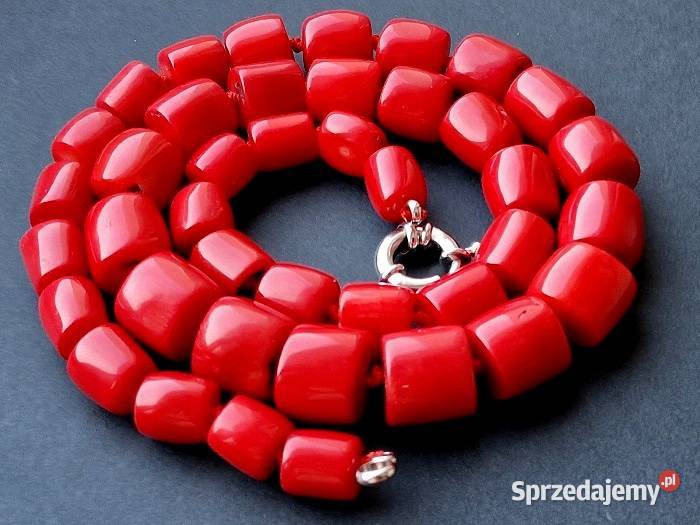 KORAL NATURALNY CZERWONY DŁUGI NASZYJNIK ETNO Częstochowa