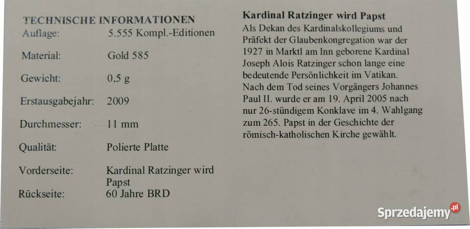 MONETA MEDAL NUMIZMAT KOLEKCJONERSKA NIEMCY Warszawa