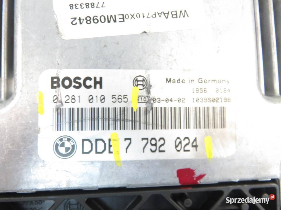 STEROWNIK BMW 3 E46 320 d 7792024 0281010565 osobowe sprzedam