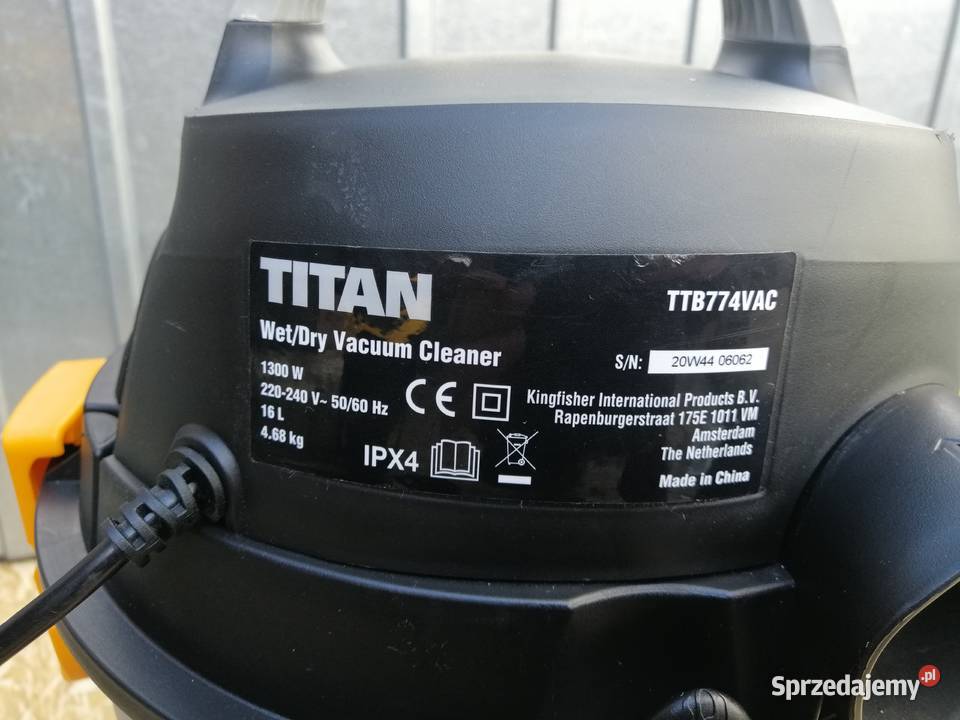 ODKURZACZ PRZEMYSŁOWY TITAN TTB776VAC 1300W 16L Wyrzeka