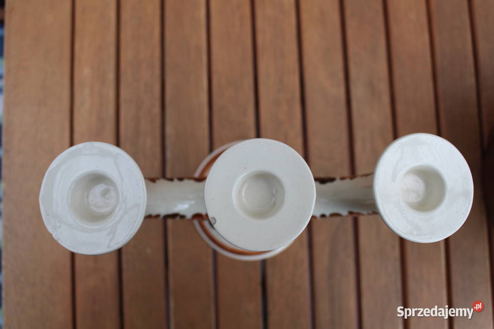 fajansowy świecznik Porcelana i szkło wielkopolskie Kalisz sprzedam