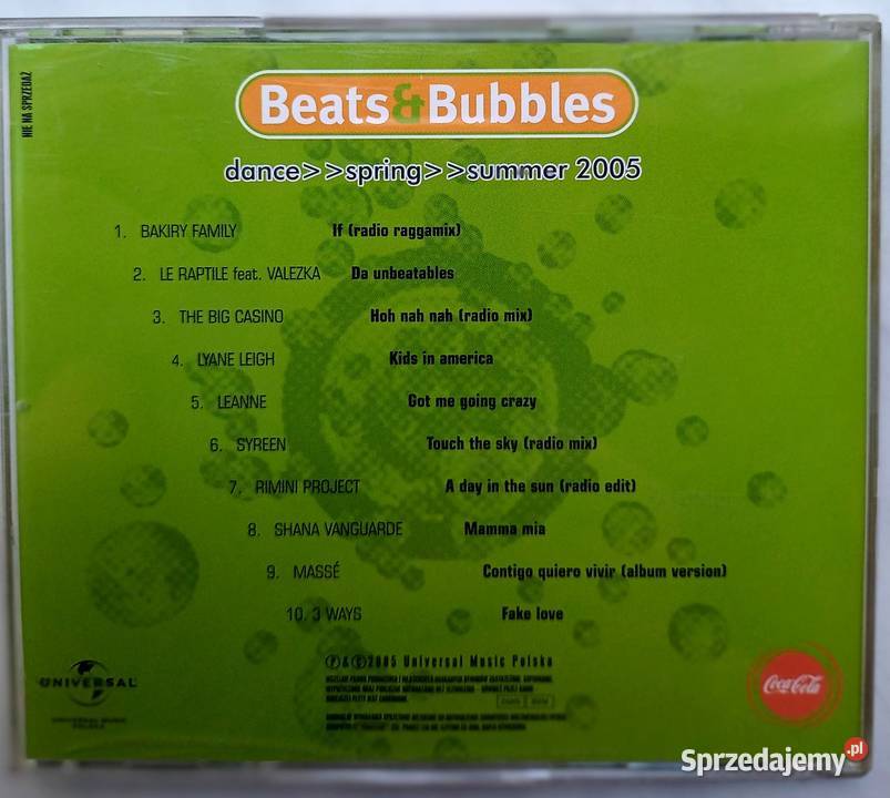 Beats Bubbles Dance Spring Summer 2005 CD