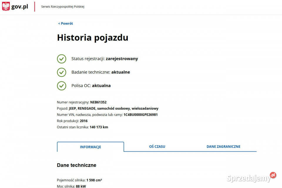 Jeep Renegade Salon Polska Zarejestrowany isofix
