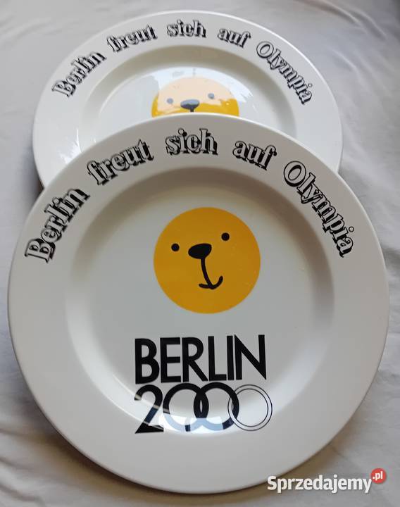 Dwa okolicznościowe talerze Olimpiada Berlin Koźminek
