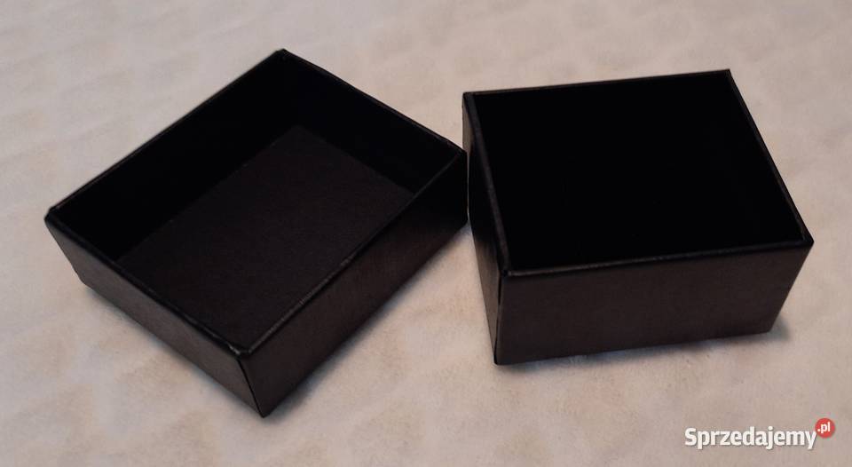 Pudełeczko na kolczyki czarne 75x63x4 Kreatywne Czeladź