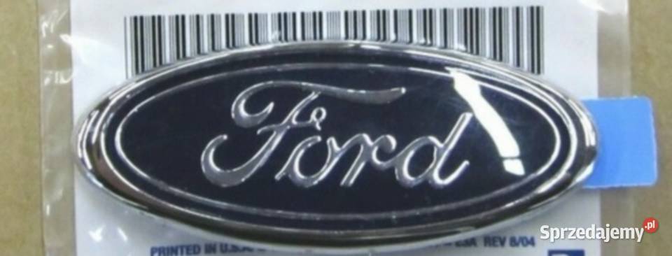 Znaczek emblemat Ford 178x70mm niebieski Słubice