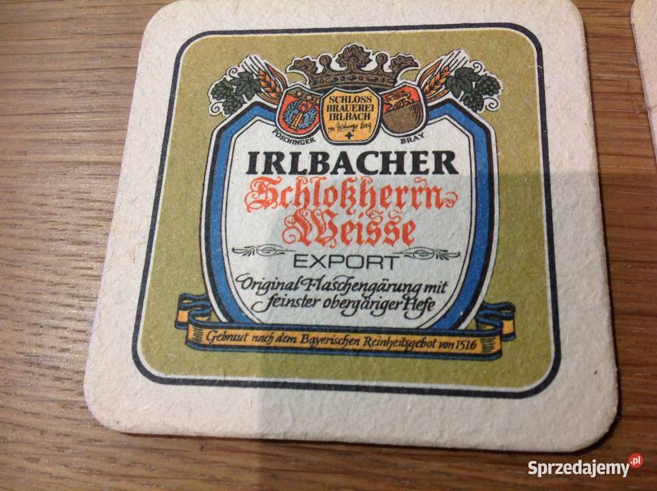 Stara Podkładka pod Piwo IRLBACHER VOLLBIER HELL Nowa Sól