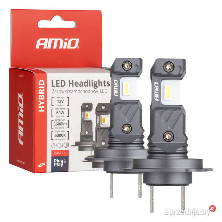 ŻARÓWKI LED AMIO H7 H18 HYBRID CANBUS Gniezno