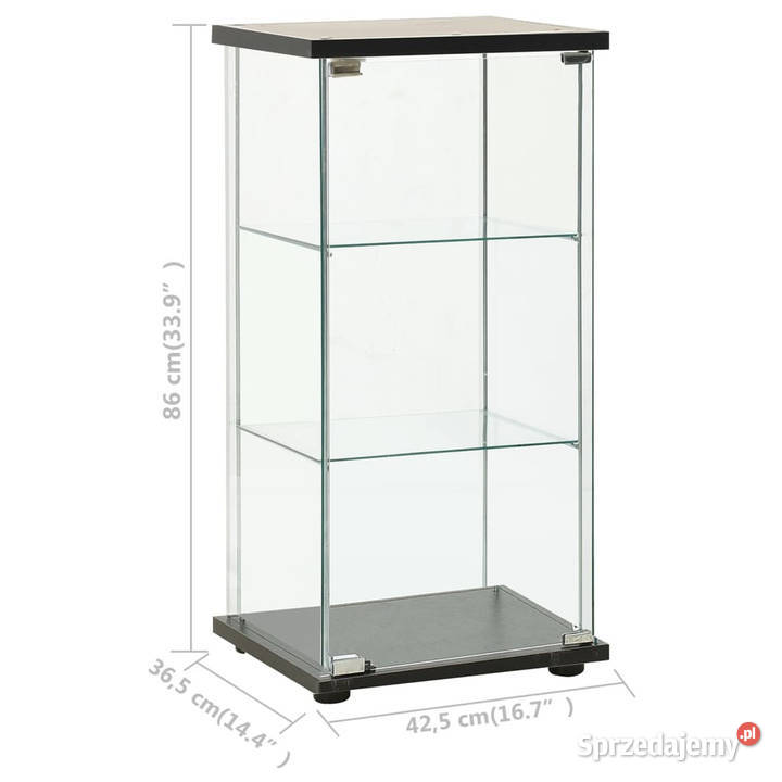 Szafka ze szkła hartowanego czarna WM322798 Warszawa sprzedam