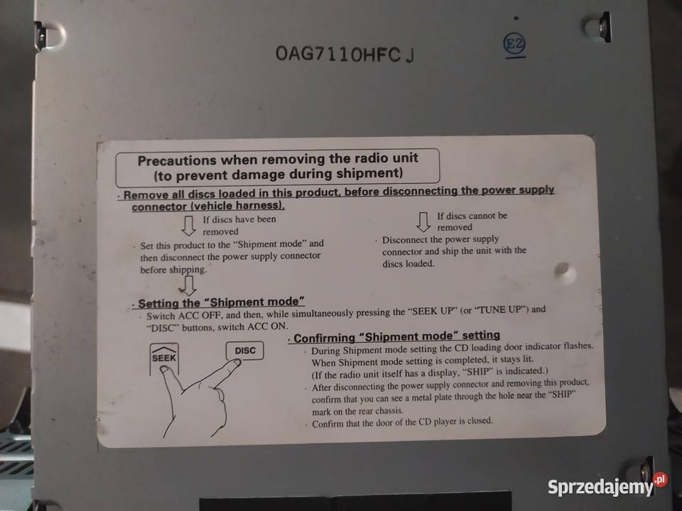 Lexus RX II 400h radio 8612048530 EUROPA 2007 Rok produkcji 2007 Sprzęt audio fabryczny Toruń
