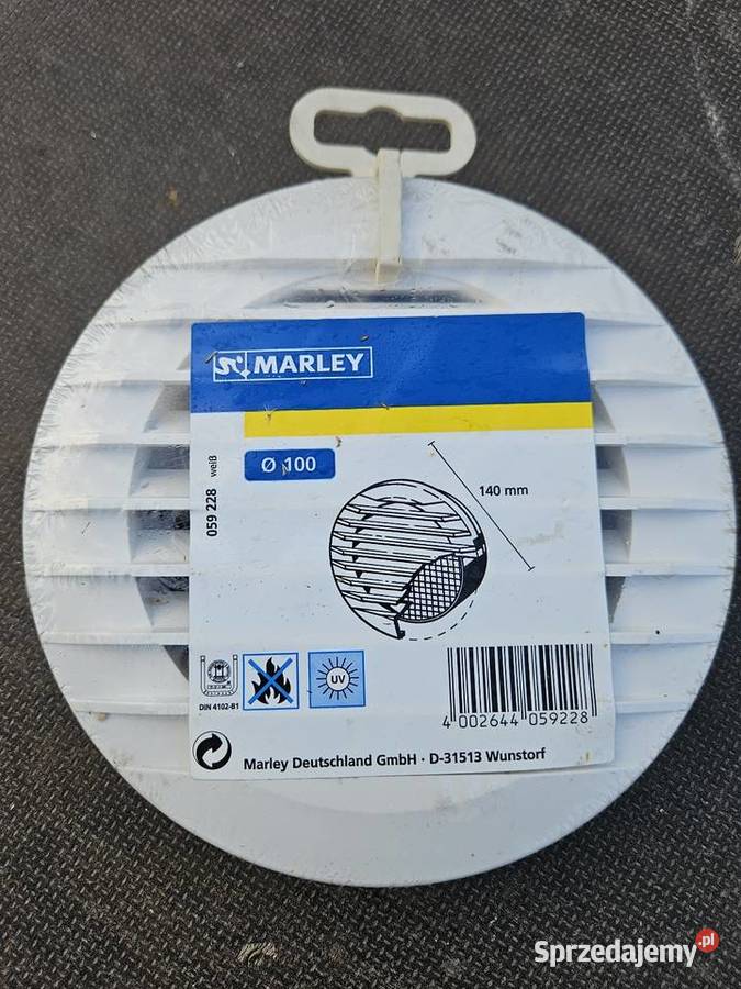 Kratka wentylacyjna firmy Marley otwór 100mm