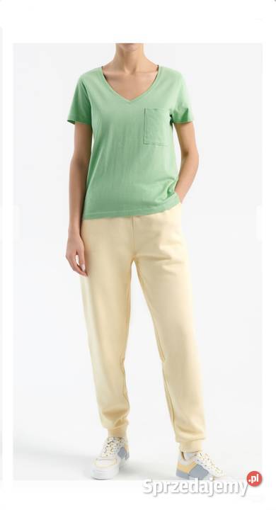 Bluzka koszulka Tshirt Basic Z kieszonką BAWEŁNA Rozmiar 34(XS) Leszno