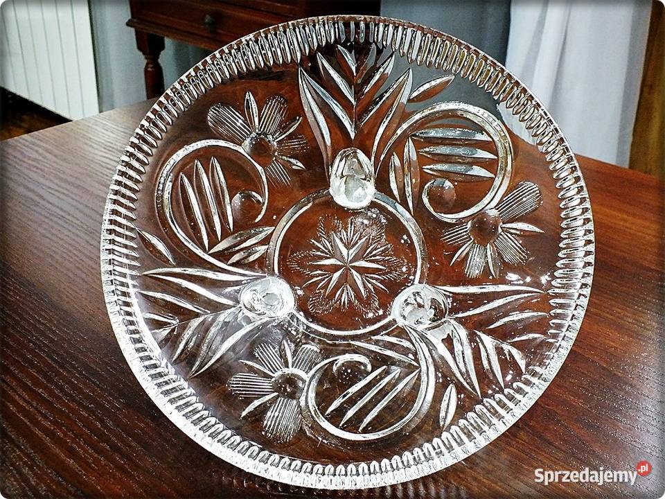 Patera Misa kryształowa na 3 ślimaczych nogach z Porcelana i szkło lubuskie