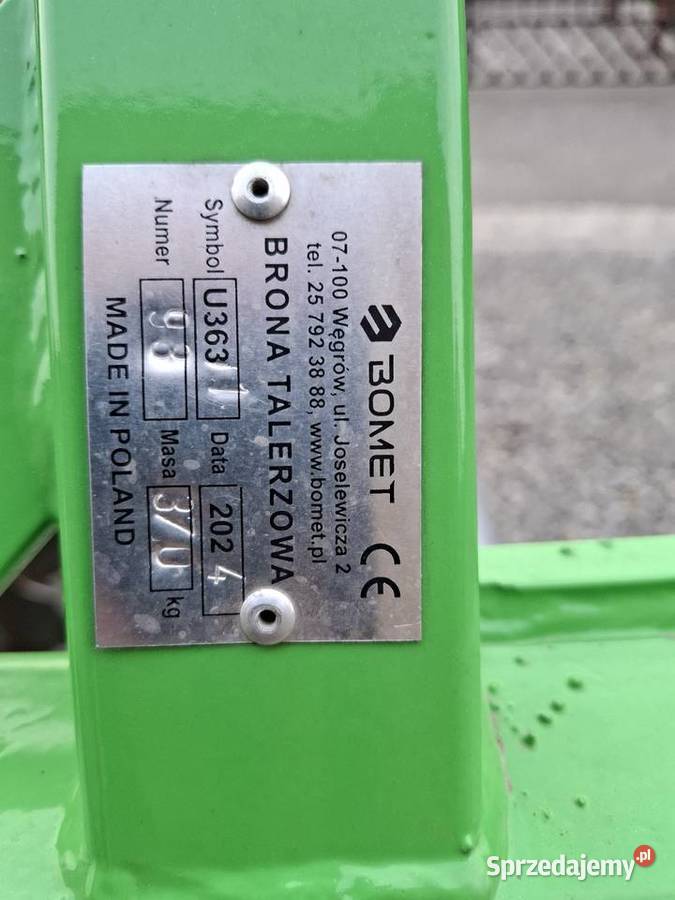 Talerzówka 2x8 Bomet NOWA Radom