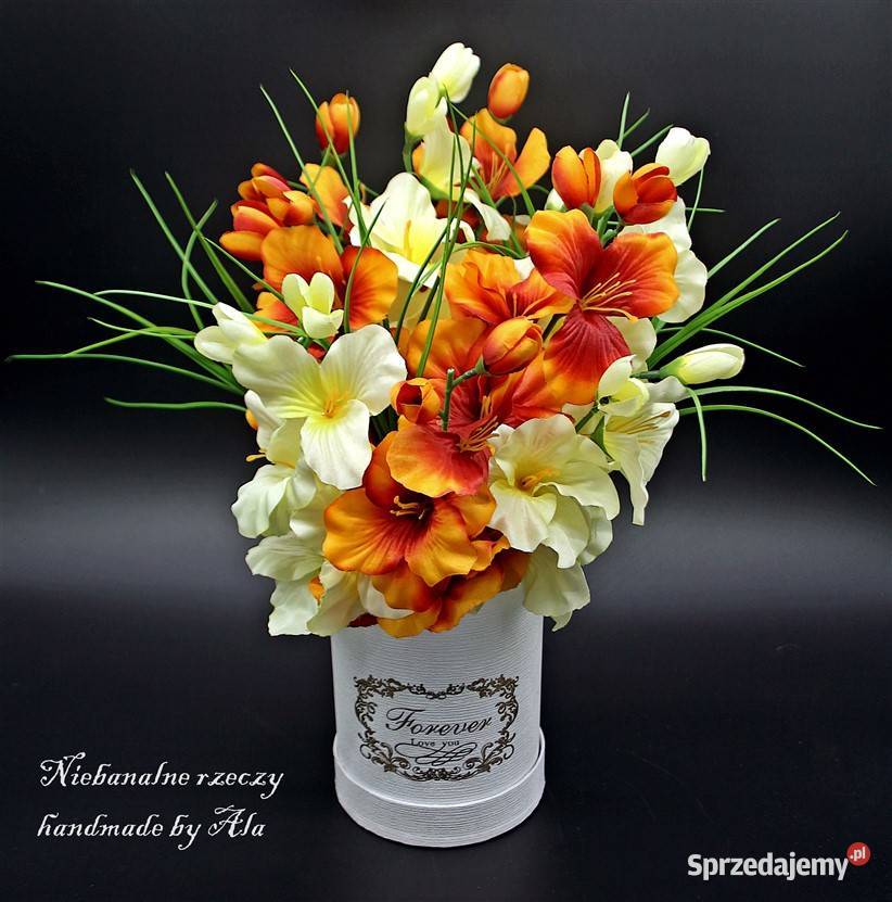 Flower box prezent Dzień Mamy Kwiaty Dzień Babci Kutno sprzedam