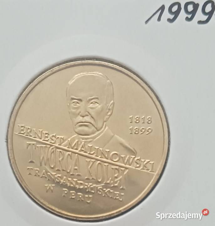 2 Ernest Malinowski 1999 r mennicze holder Numizmatyka wielkopolskie Konin