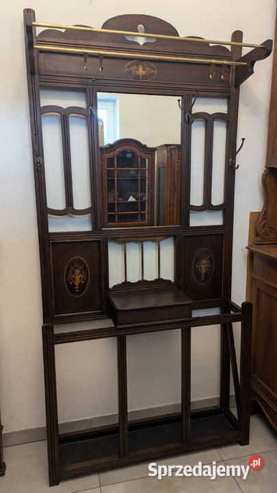 Piękna dębowa garderobawieszak secesyjnysklep śląskie Dąbrowa Górnicza