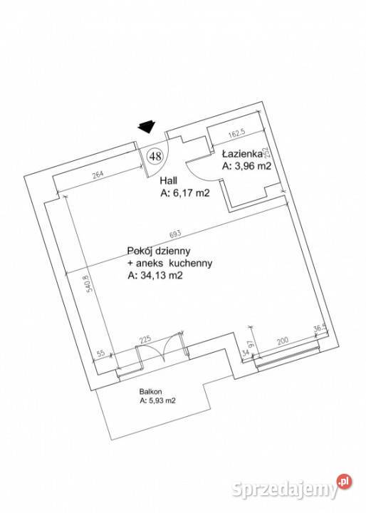 BEZPOŚREDNIO Mieszkanie 2 pok4426m2 balkon 6m2 Kraków