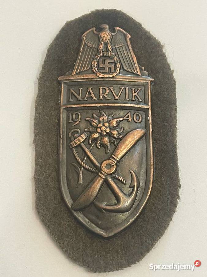 Niemiecka naszywka Narwik 1940 Kraków