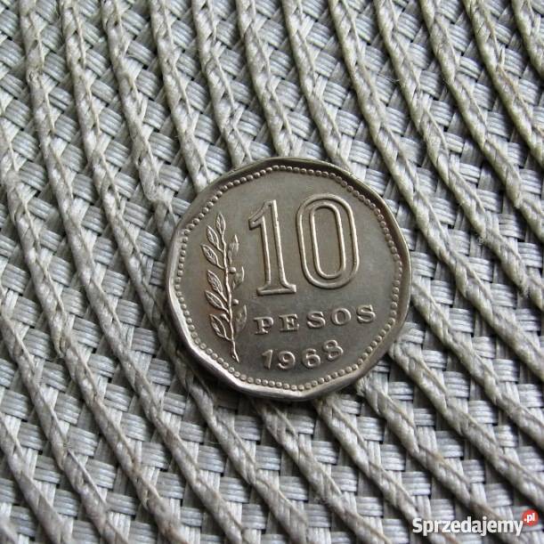 Argentyna 10 Pesos 1968r Numizmatyka Kalisz