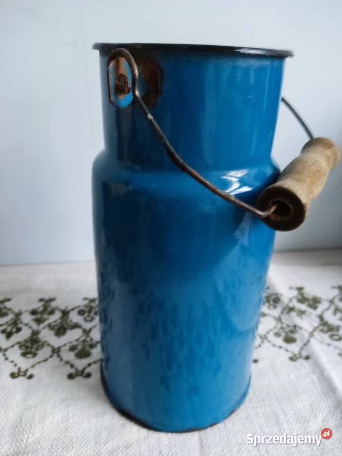 Kanka bańka emaliowana niebieska na mleko 2l opolskie Głuchołazy