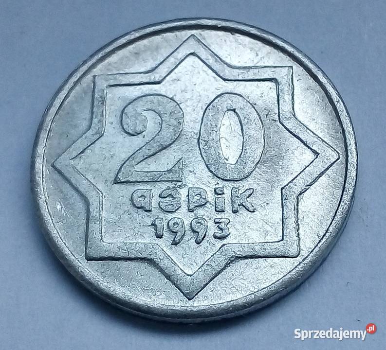 AZERBEJDZAN20 QEPIK1993 rRZADKA Numizmatyka Legionowo