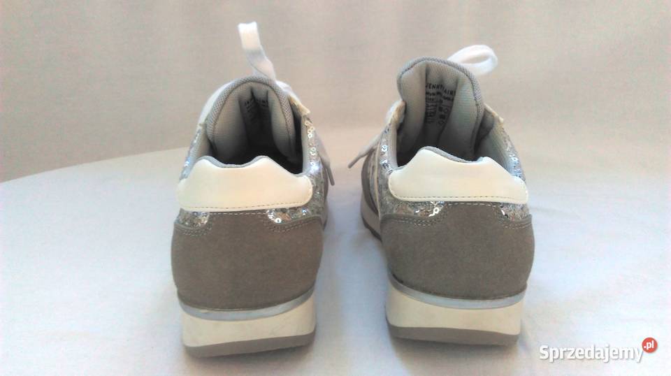 Buty srebrne Sportowe eleganckie Damskie r 37538 biały Białystok