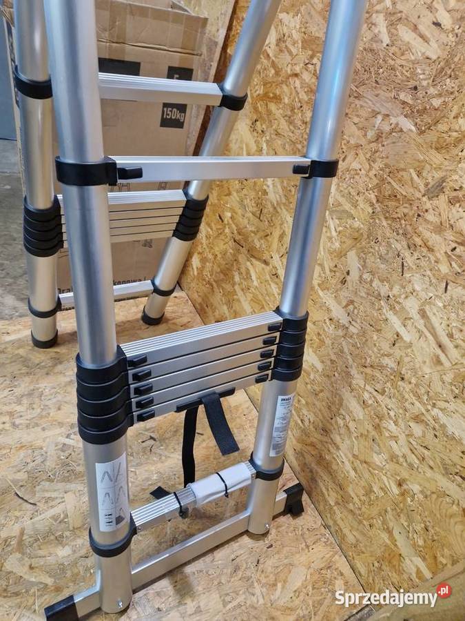 Drabina teleskopowa aluminiowa przegubowa 5m 150