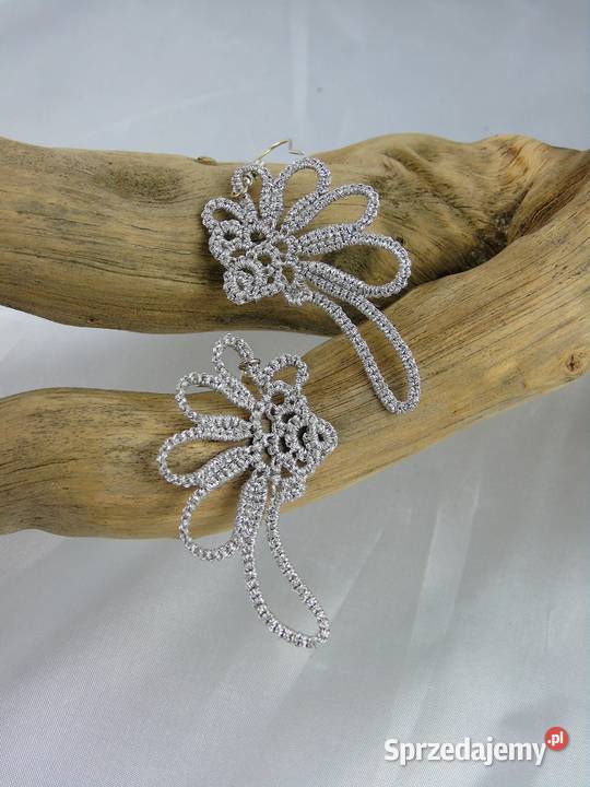 Kolczyki koronkowe Wiśniowa