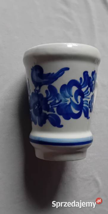 Fajansowy ręcznie malowany kufel Włocławek PRL Porcelana i szkło wielkopolskie Koźminek