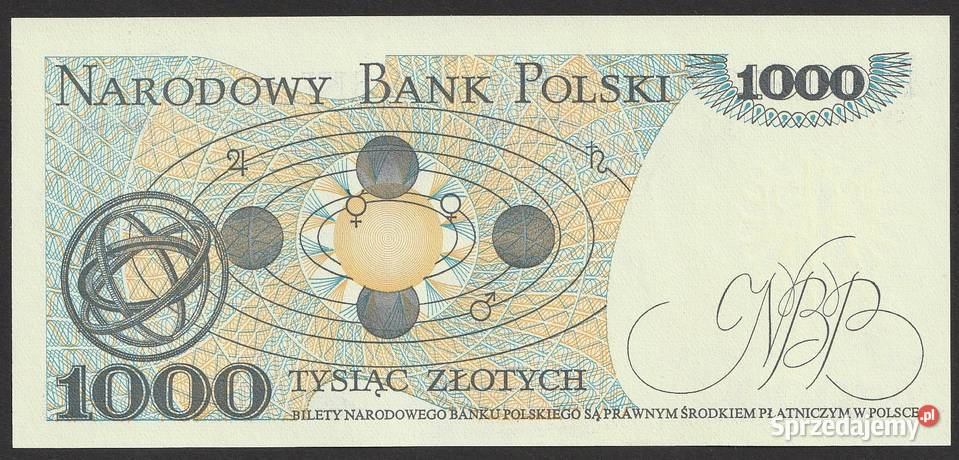POLSKA 1000 złotych 1982 HB KOPERNIK STAN UNC łódzkie sprzedam