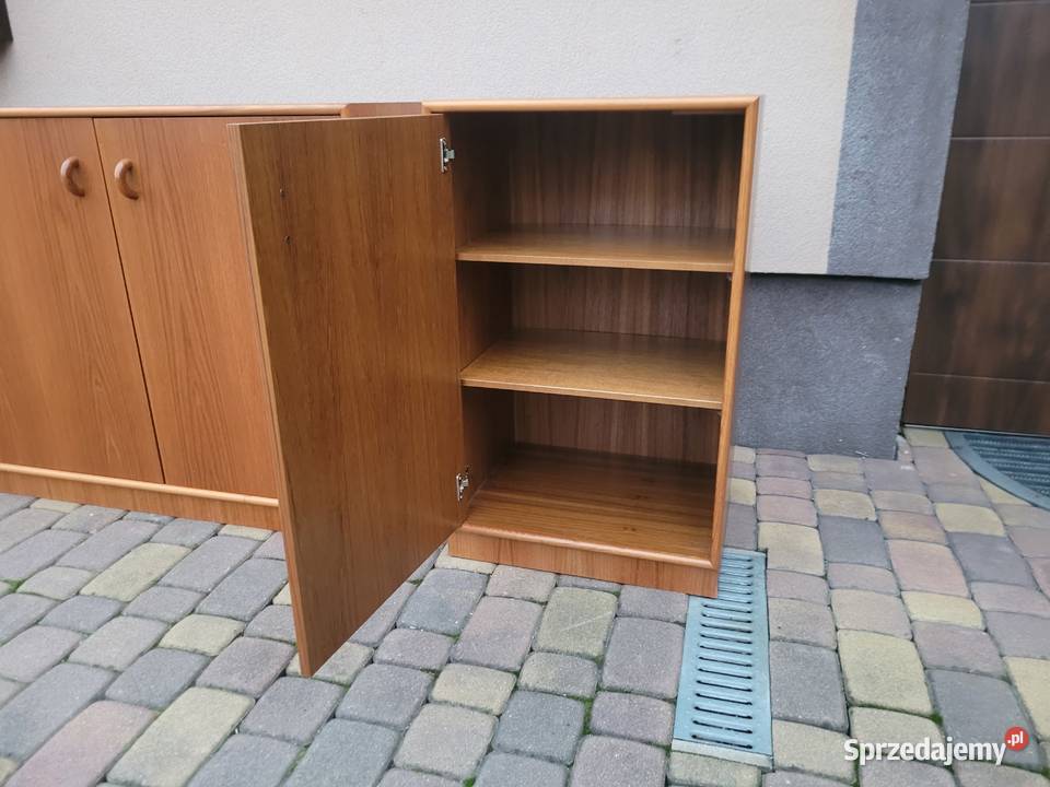 Tekowe Duńskie Szafki Meble Drewniane Komplet Częstochowa