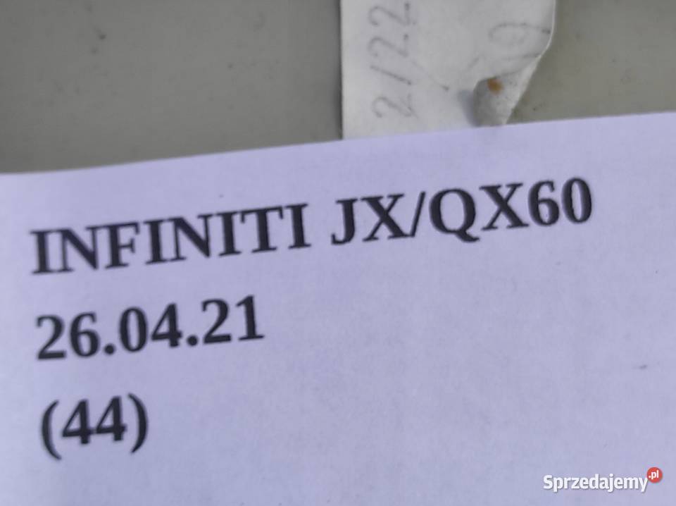 OSŁONA KLAPY BAGAŻNIKA LEWA INFINITI QX60 JX Wyposażenie wnętrza Nowy Tomyśl