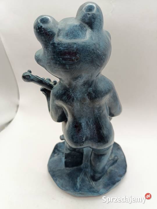 Figurka żaba orkiestra ogrodowa żywica masa Zamość