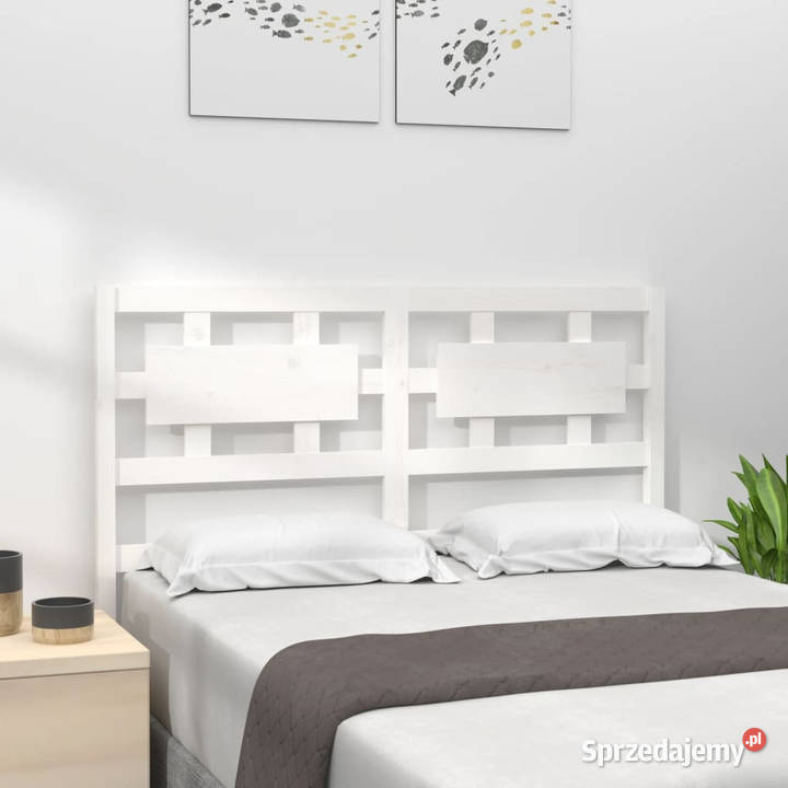 Wezgłowie łóżka białe 1855x4x100 lite drewno Warszawa sprzedam