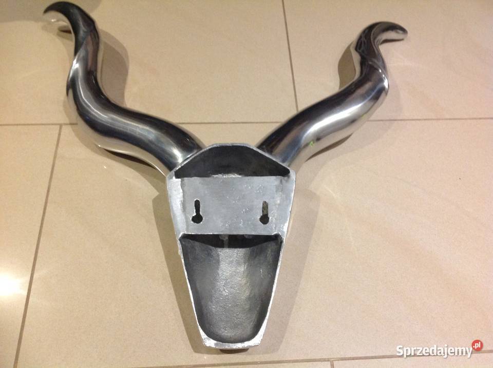 Rogi Poroże Srebrne Aluminiowe Dekoracja Ścienna Nowa Sól