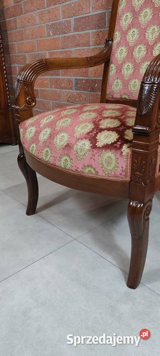 Piękny fotel biedermeier antyk Łagów