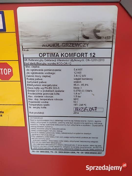 Piec Kocioł Defro Optima Comfort Plus 12KW sprzedam