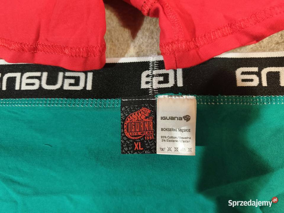 2Pack Bokserki Iguana XL Nowe Czerwony Miętowy Gródek