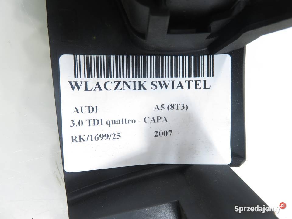 WŁĄCZNIK ŚWIATEŁ AUDI A5 8K0941531G Czujniki i sterowniki świateł sprzedam