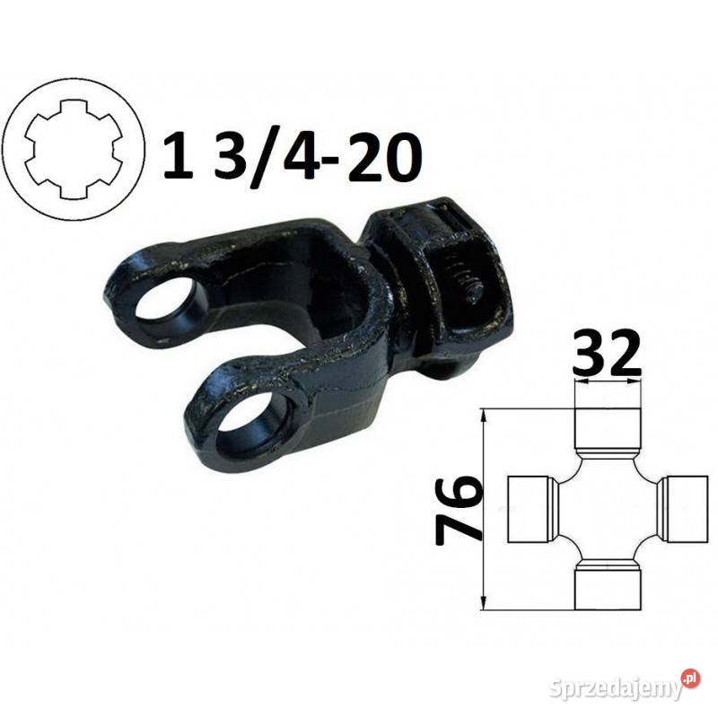 Widłak ciągnikowy 1 34Z20 na krzyżak 32x76mm Kamionna