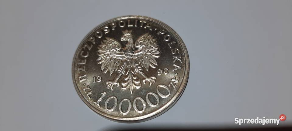 MONETA 100000 złotych 1990 typ A Solidarność Warszawa